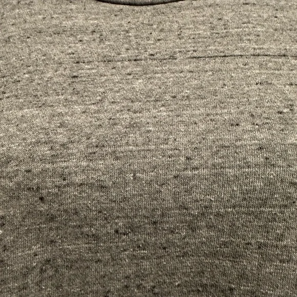 J Crew Mercantile  gray ruffled long sleeve shirt crew neck EUC SZL - Picture 6 of 6